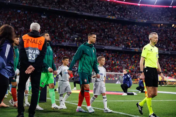 Cristiano Ronaldo, Almanya ve Portekiz milli takımları arasında oynanan 2025 UEFA Uluslar Ligi yarı final maçında görüldü (Maciej Rogowski)