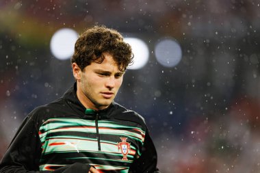 Joao Neves, Almanya ve Portekiz milli takımları arasında oynanan 2025 UEFA Uluslar Ligi yarı final maçında görüldü (Maciej Rogowski)