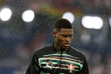 Nuno Mendes, Almanya ve Portekiz milli takımları arasında oynanan 2025 UEFA Uluslar Ligi yarı final maçında görüldü (Maciej Rogowski)