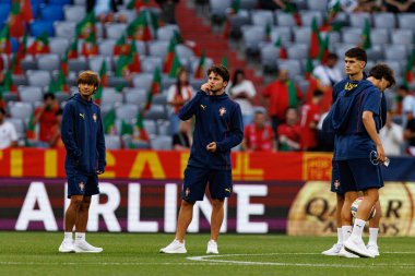 Rodrigo Mora ve Joao Neves, Almanya ve Portekiz milli takımları arasında oynanan 2025 UEFA Milletler Ligi yarı final maçında görüldü (Maciej Rogowski)