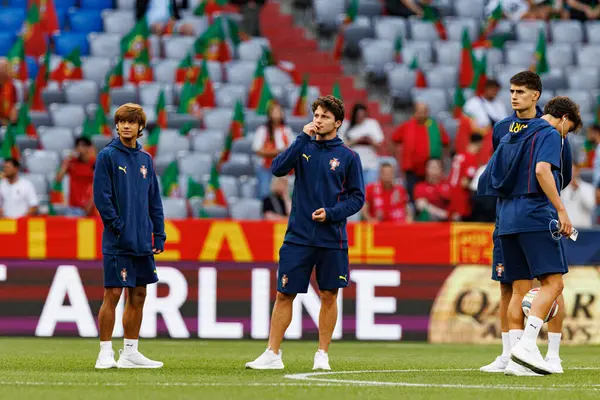 Rodrigo Mora ve Joao Neves, Almanya ve Portekiz milli takımları arasında oynanan 2025 UEFA Milletler Ligi yarı final maçında görüldü (Maciej Rogowski)