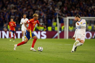 Lamine Yamal, İspanya ve Fransa milli takımları arasında oynanan 2025 UEFA Uluslar Ligi yarı final maçında görüldü (Maciej Rogowski)