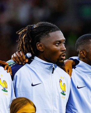 UEFA Uluslar Ligi 2025 yarı final maçında İspanya ve Fransa milli takımları arasında Manu Kone görüldü (Maciej Rogowski)