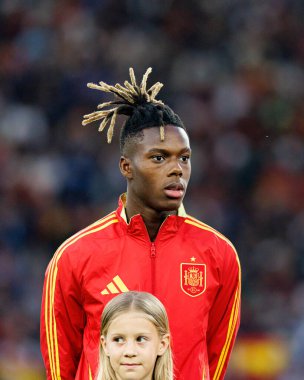 Nico Williams UEFA Uluslar Ligi 2025 yarı final maçında İspanya ve Fransa milli takımları arasında görüldü (Maciej Rogowski)