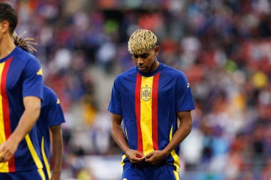 Lamine Yamal, İspanya ve Fransa milli takımları arasında oynanan 2025 UEFA Uluslar Ligi yarı final maçında görüldü (Maciej Rogowski)