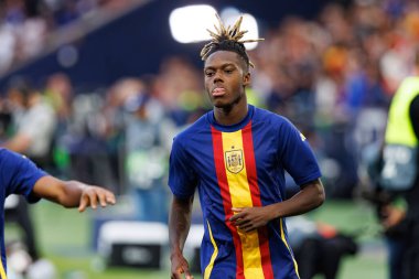 Nico Williams UEFA Uluslar Ligi 2025 yarı final maçında İspanya ve Fransa milli takımları arasında görüldü (Maciej Rogowski)