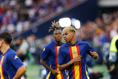 Lamine Yamal, İspanya ve Fransa milli takımları arasında oynanan 2025 UEFA Uluslar Ligi yarı final maçında görüldü (Maciej Rogowski)