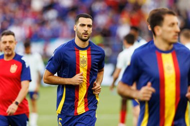 Mikel Merino UEFA Uluslar Ligi 2025 yarı final maçında İspanya ve Fransa milli takımları arasında görüldü (Maciej Rogowski)