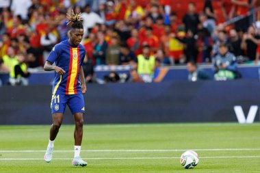 Nico Williams UEFA Uluslar Ligi 2025 yarı final maçında İspanya ve Fransa milli takımları arasında görüldü (Maciej Rogowski)