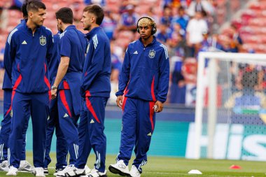 Lamine Yamal, İspanya ve Fransa milli takımları arasında oynanan 2025 UEFA Uluslar Ligi yarı final maçında görüldü (Maciej Rogowski)