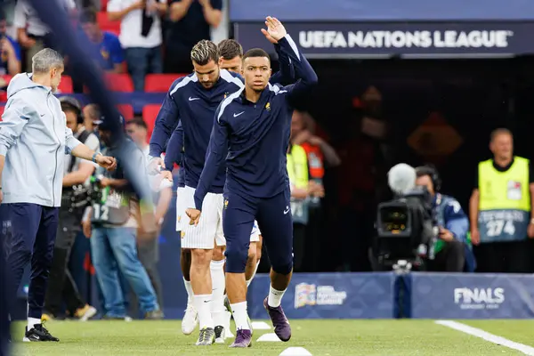 UEFA Uluslar Ligi 2025 yarı final maçında İspanya ve Fransa milli takımları arasında Kylian Mbappe görüldü (Maciej Rogowski)