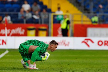 Marcin Bulka, Polonya ve Moldova milli takımları arasında oynanan uluslararası dostluk maçı sırasında görüldü (Maciej Rogowski)