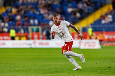 Mateusz Bogusz, Polonya ve Moldova milli takımları arasında oynanan uluslararası dostluk maçı sırasında görüldü (Maciej Rogowski)