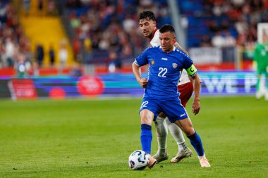 Vadim Rata, Polonya ve Moldova milli takımları arasında oynanan uluslararası dostluk maçı sırasında görüldü (Maciej Rogowski)