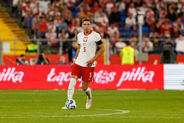 Jan Bednarek, Polonya ve Moldova milli takımları arasında oynanan uluslararası dostluk maçı sırasında görüldü (Maciej Rogowski)