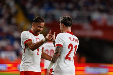 Matty Cash ve Nicola Zalewski, Polonya milli takımları ile Moldova (Maciej Rogowski)