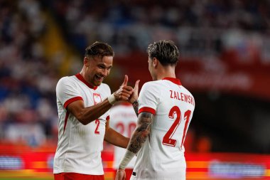 Matty Cash ve Nicola Zalewski, Polonya milli takımları ile Moldova (Maciej Rogowski)