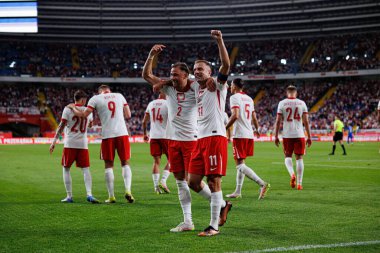 Matty Cash ve Kamil Grosicki, Polonya milli takımları ile Moldova (Maciej Rogowski)