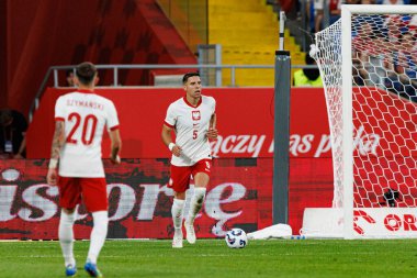 Jan Bednarek, Polonya ve Moldova milli takımları arasında oynanan uluslararası dostluk maçı sırasında görüldü (Maciej Rogowski)