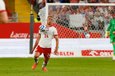 Polonya ve Moldova milli takımları arasında oynanan uluslararası dostluk maçında Mateusz Skrzypczak görüldü (Maciej Rogowski)