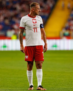 Kamil Grosicki, Polonya ve Moldova milli takımları arasında oynanan uluslararası dostluk maçı sırasında görüldü (Maciej Rogowski))