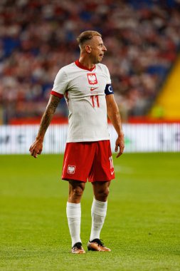 Kamil Grosicki, Polonya ve Moldova milli takımları arasında oynanan uluslararası dostluk maçı sırasında görüldü (Maciej Rogowski))