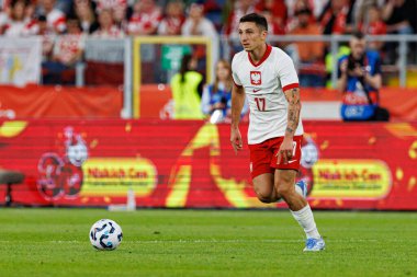 Bartosz Slisz, Polonya ve Moldova milli takımları arasında oynanan uluslararası dostluk maçı sırasında görüldü (Maciej Rogowski)