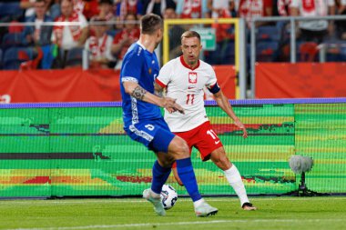 Kamil Grosicki, Polonya ve Moldova milli takımları arasında oynanan uluslararası dostluk maçı sırasında görüldü (Maciej Rogowski))