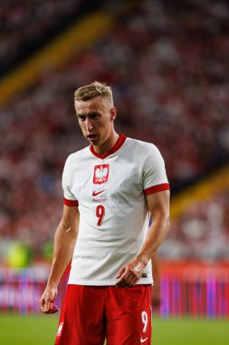 Adam Buksa, Polonya ve Moldova milli takımları arasında oynanan uluslararası dostluk maçı sırasında görüldü (Maciej Rogowski)