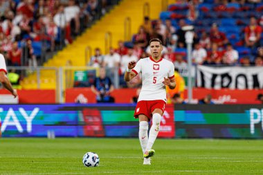  Jan Bednarek, Polonya ve Moldova milli takımları arasında oynanan uluslararası dostluk maçı sırasında görüldü (Maciej Rogowski)