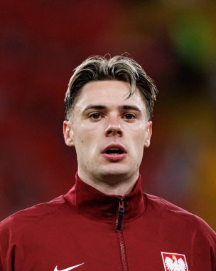 Nicola Zalewski, Polonya ve Moldova milli takımları arasında oynanan uluslararası dostluk maçı sırasında görüldü (Maciej Rogowski))