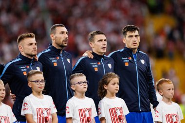 Moldova oyuncuları, Polonya ve Moldova milli takımları arasında oynanan uluslararası dostluk maçında görüldü (Maciej Rogowski))