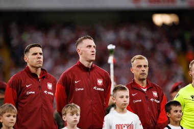 Polonya ve Moldova milli takımları arasında oynanan uluslararası dostluk maçında Jan Bednarek, Marcin Bulka ve Kamil Grosicki görüldü (Maciej Rogowski)