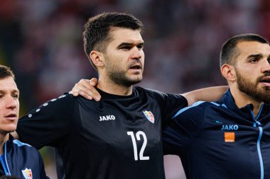 Cristian Avram, Polonya ve Moldova milli takımları arasında oynanan uluslararası dostluk maçı sırasında görüldü (Maciej Rogowski)