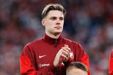 Nicola Zalewski, Polonya ve Moldova milli takımları arasında oynanan uluslararası dostluk maçı sırasında görüldü (Maciej Rogowski))