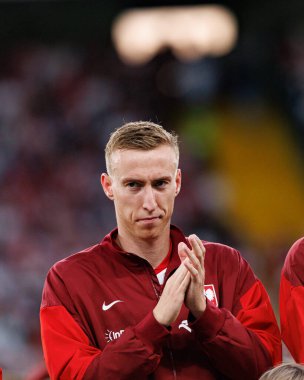 Adam Buksa, Polonya ve Moldova milli takımları arasında oynanan uluslararası dostluk maçı sırasında görüldü (Maciej Rogowski)