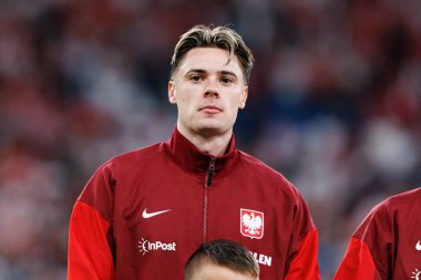 Nicola Zalewski, Polonya ve Moldova milli takımları arasında oynanan uluslararası dostluk maçı sırasında görüldü (Maciej Rogowski))