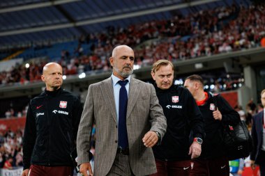 Michal Probierz ve Sebastian Mila, Polonya ve Moldova milli takımları arasında oynanan uluslararası dostluk maçı sırasında görüldü (Maciej Rogowski)