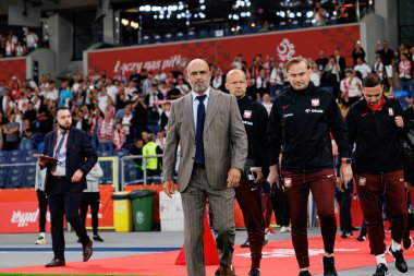 Michal Probierz ve Sebastian Mila, Polonya ve Moldova milli takımları arasında oynanan uluslararası dostluk maçı sırasında görüldü (Maciej Rogowski)