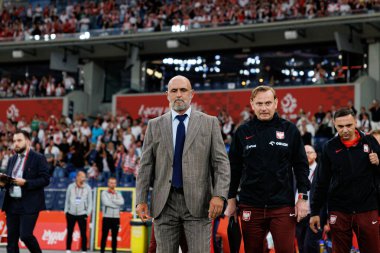 Michal Probierz ve Sebastian Mila, Polonya ve Moldova milli takımları arasında oynanan uluslararası dostluk maçı sırasında görüldü (Maciej Rogowski)