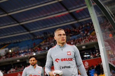 Oskar Repka, Polonya ve Moldova milli takımları arasında oynanan uluslararası dostluk maçı sırasında görüldü (Maciej Rogowski)