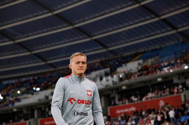 Karol Swiderski, Polonya ve Moldova milli takımları arasında oynanan uluslararası dostluk maçında görüldü (Maciej Rogowski))