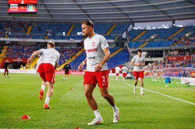 Matty Cash, Polonya ve Moldova milli takımları arasında oynanan uluslararası dostluk maçı sırasında görüldü (Maciej Rogowski)