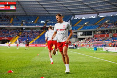 Matty Cash, Polonya ve Moldova milli takımları arasında oynanan uluslararası dostluk maçı sırasında görüldü (Maciej Rogowski)