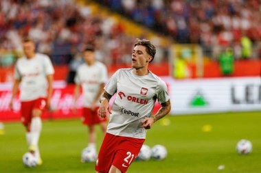 Nicola Zalewski, Polonya ve Moldova milli takımları arasında oynanan uluslararası dostluk maçı sırasında görüldü (Maciej Rogowski))