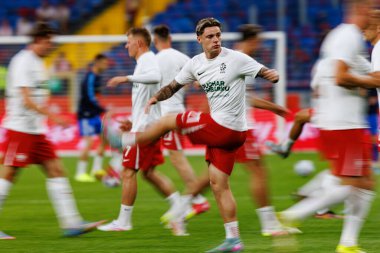 Nicola Zalewski, Polonya ve Moldova milli takımları arasında oynanan uluslararası dostluk maçı sırasında görüldü (Maciej Rogowski))