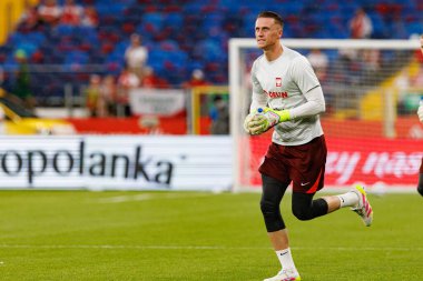 Marcin Bulka, Polonya ve Moldova milli takımları arasında oynanan uluslararası dostluk maçı sırasında görüldü (Maciej Rogowski)