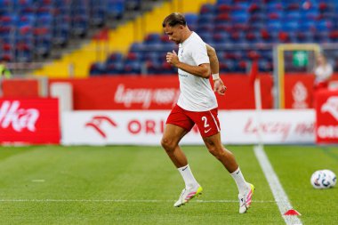 Matty Cash, Polonya ve Moldova milli takımları arasında oynanan uluslararası dostluk maçı sırasında görüldü (Maciej Rogowski)