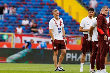 Karol Swiderski, Polonya ve Moldova milli takımları arasında oynanan uluslararası dostluk maçında görüldü (Maciej Rogowski))