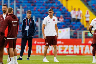 Pawel Dawidowicz, Polonya ve Moldova milli takımları arasında oynanan uluslararası dostluk maçı sırasında görüldü (Maciej Rogowski)